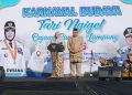 Rangkaian HUT Kota Bandar Lampung ke 343, Pemkot Bandar Lampung Gelar Pawai Budaya Tari Ngigel