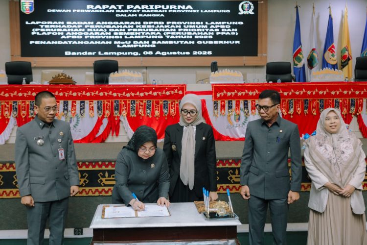 DPRD Lampung dan Pemprov Tanda Tangani Perubahan KUA-PPAS Tahun Anggaran 2025, Pendapatan Daerah Diproyeksi Rp7,71 Triliun