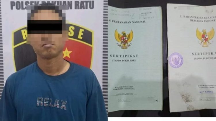 Polsek Pakuan Ratu Ringkus Diduga Pelaku Curi Sertifikat dan AJB di Way Tawar