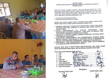 Diduga Mesum ! Warga Tolak Pelantikan Basri Sebagai Kepala Pekon Way Narta