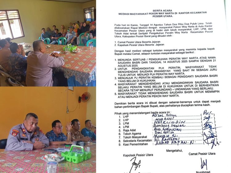 Diduga Mesum ! Warga Tolak Pelantikan Basri Sebagai Kepala Pekon Way Narta