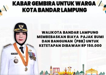 Kabar Gembira ! PBB di Kota Bandar Lampung Gratis, Ini Syaratnya