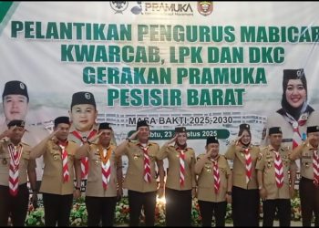 Susunan Pengurus Gerakan Pramuka Kabupaten Pesisir Barat Resmi Dilantik 