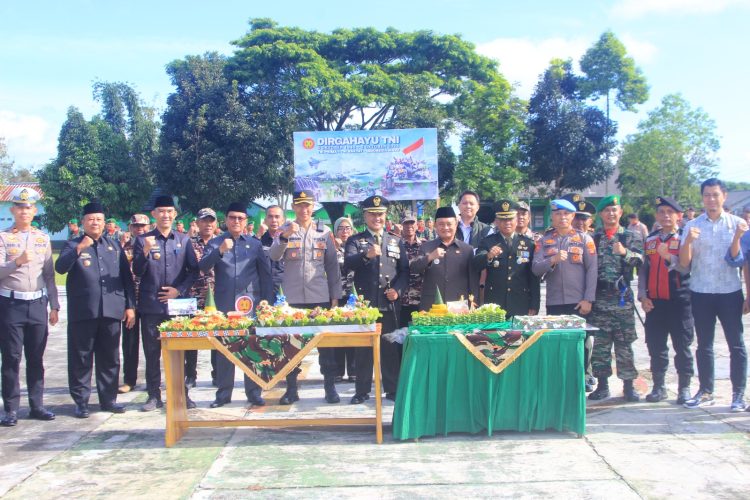 Dandim 0422/LB Letkol Inf Rizky Kurniawan Pimpin Upacara HUT TNI ke-80