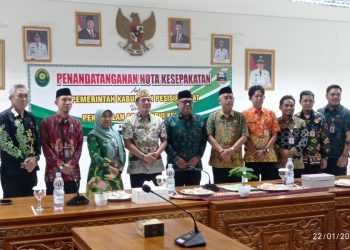 Upaya Pemenuhan Hak Perempuan dan Anak, Pemkab Pesisir Barat Menandatangani Nota Kesepakatan dengan Pengadilan Agama Krui Kelas II