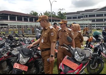 Sekda Pesisir Barat Periksa Kendaraan Dinas Pemkab Pesisir Barat