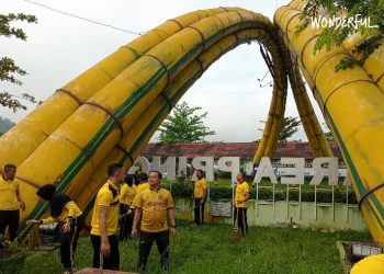 Pemkab Pringsewu Bersama Forkopimda Kerja Bakti Bersihkan Fasilitas Umum
