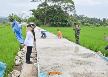 Bupati Nanda Dampingi Wasev Panglima TNI Kegiatan TMMD ke-127