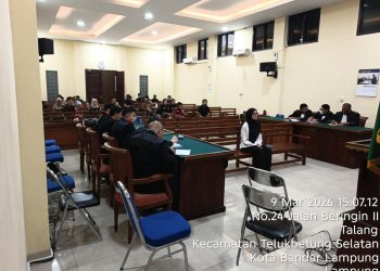 Hakim Pengadilan Negeri Tanjung Karang Bacakan Putusan Perkara Tindak Pidana Korupsi Pengelolaan Dana Nasabah Bank BRI Cabang Pringsewu