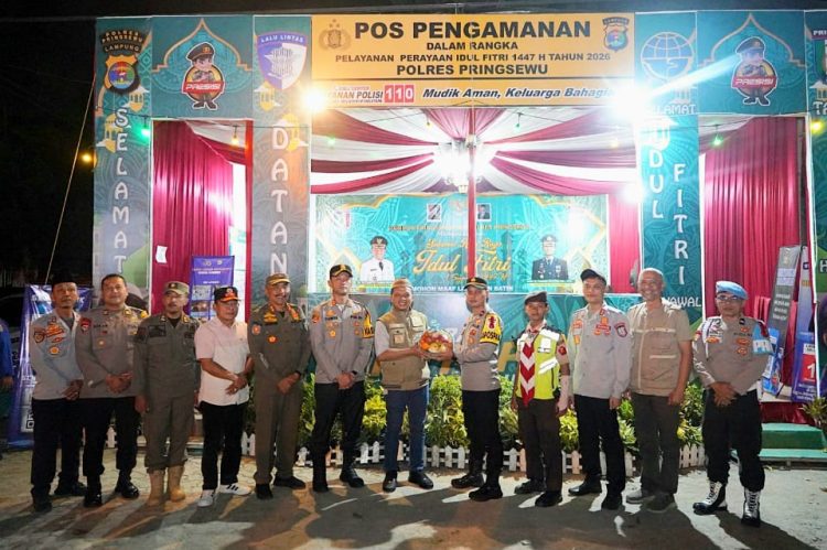 Bupati Pringsewu Tinjau Posko Mudik Lebaran 2026