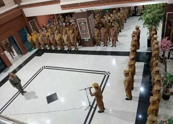 Pemkab Pringsewu Gelar Apel Dan Halal Bilhalal Idulfitri 