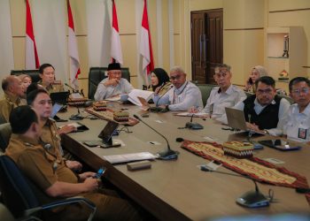 Sekdaprov Marindo Kurniawan Pimpin Rakor Lintas Sektor Bersama Wali Kota Bandarlampung Eva Dwiana Guna Menyusun Strategi Terintegrasi Penanganan Banjir