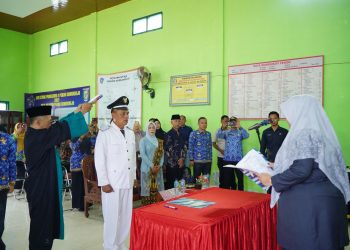 Wakil Bupati Pringsewu Lantik Penjabat Kepala Pekon Gumukrejo Kecamatan Pagelaran