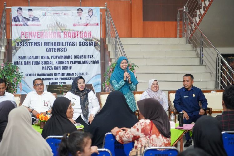 Penyerahan Bantuan ATENSI 2026, Pemkab Pringsewu Apresiasi Dukungan Kemensos RI
