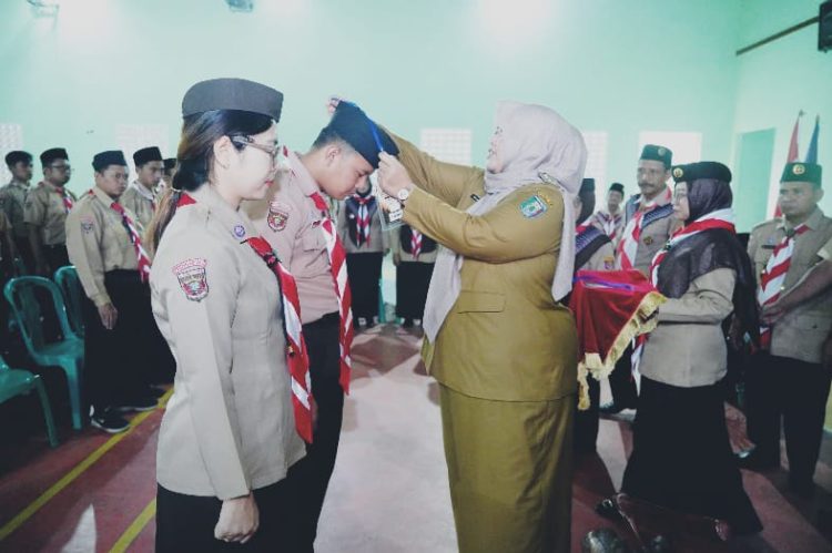 Umi Laila Buka Kursus Pembina Pramuka Mahir Tingkat Dasar XIX Kwaran Pringsewu