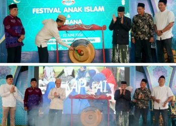 BUPATI PRINGSEWU BUKA FESTIVAL ANAK ISLAM & FESTIVAL REBANA KE-14 