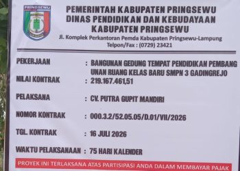 Konsultan Saat di Konfirmasi Tidak Mengetahui Standar Harga Per Meter, Bangunan Daerah Pringsewu