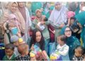 Ketua TP PKK Lamsel Zita Anjani Sambangi Anak Berisiko Stunting di Kecamatan Sidomulyo