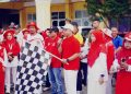Bupati Pringsewu Lepas Peserta Jalan Sehat HUT Ke-81 Kemerdekaan RI 