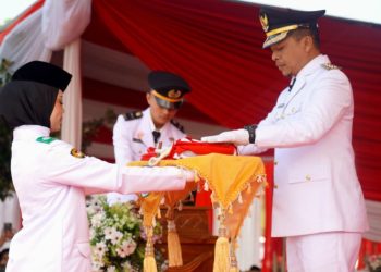 Pemkab Pringsewu Gelar Upacara HUT Ke-81 Proklamasi Kemerdekaan RI 