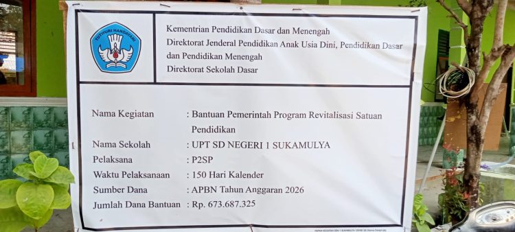 Bantuan Revitalisasi UPTD SDN 1 Sukamulya Rp 673.687.325 Jadi Sorotan: Kerangka Bajaringan Menggunakan Pasangan Lama