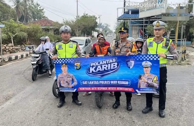 Beri Rasa Aman Warga di Jam Sibuk, Polres Way Kanan Intensifkan Strong Point Pagi