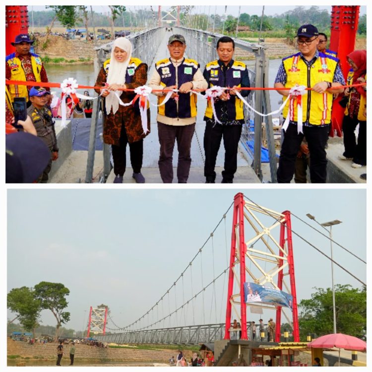 Bupati Pringsewu Resmikan Jembatan Gantung Podosari – Sukoharjo IV