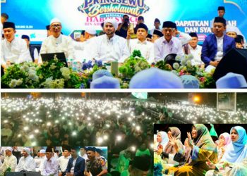 Ribuan Syekhermania & Umat Muslim Padati Acara Pringsewu Bershalawat 