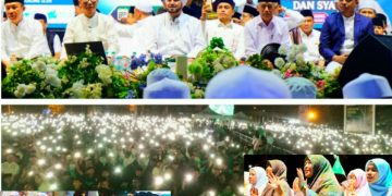 Ribuan Syekhermania & Umat Muslim Padati Acara Pringsewu Bershalawat 